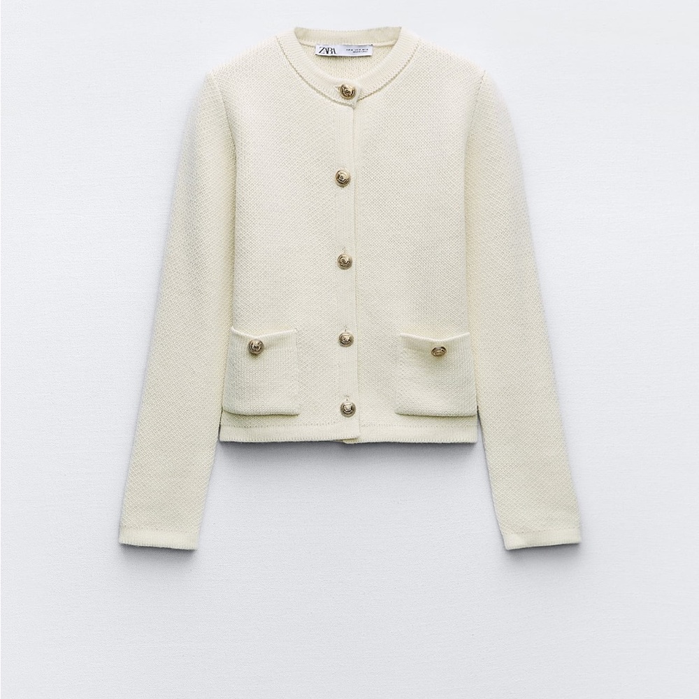 New with tags Zara knit cardigan with gold buttons